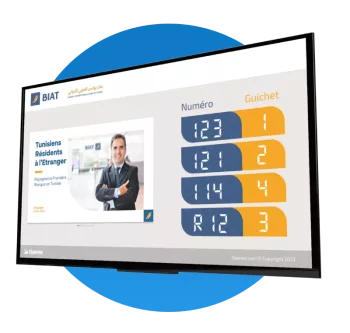 display-site-liberrex Affichage dynamique du système de gestion de file d’attente utilisé en Tunisie et en Afrique