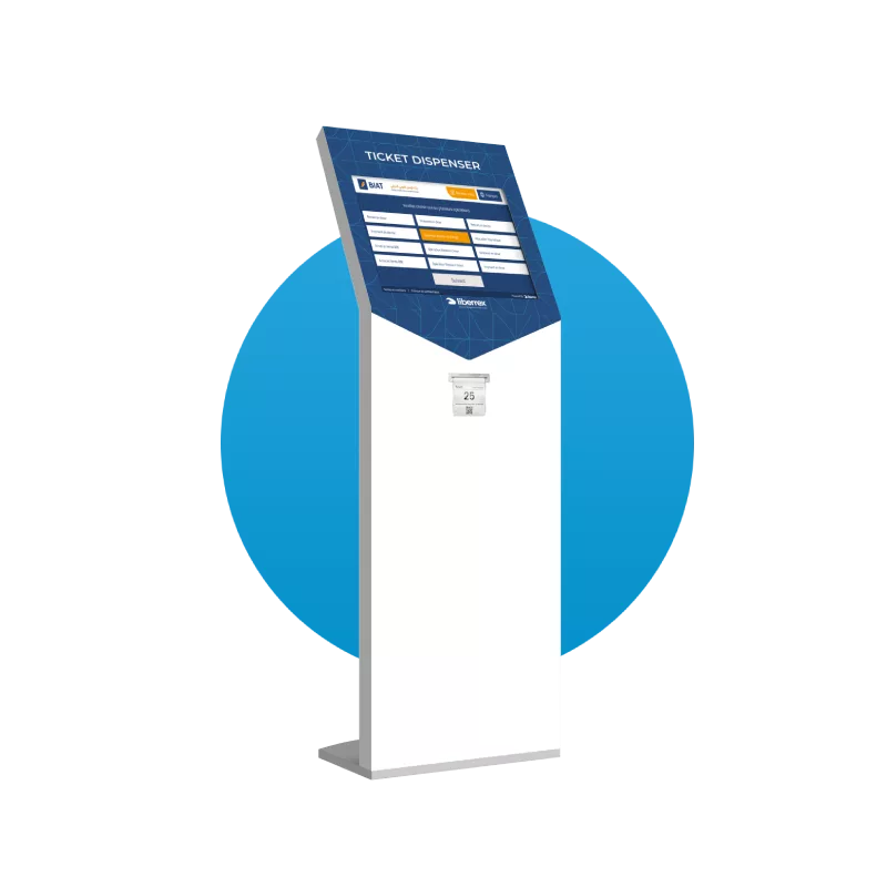 Borne interactive du système de gestion de file d’attente utilisé en Tunisie et en Afrique
